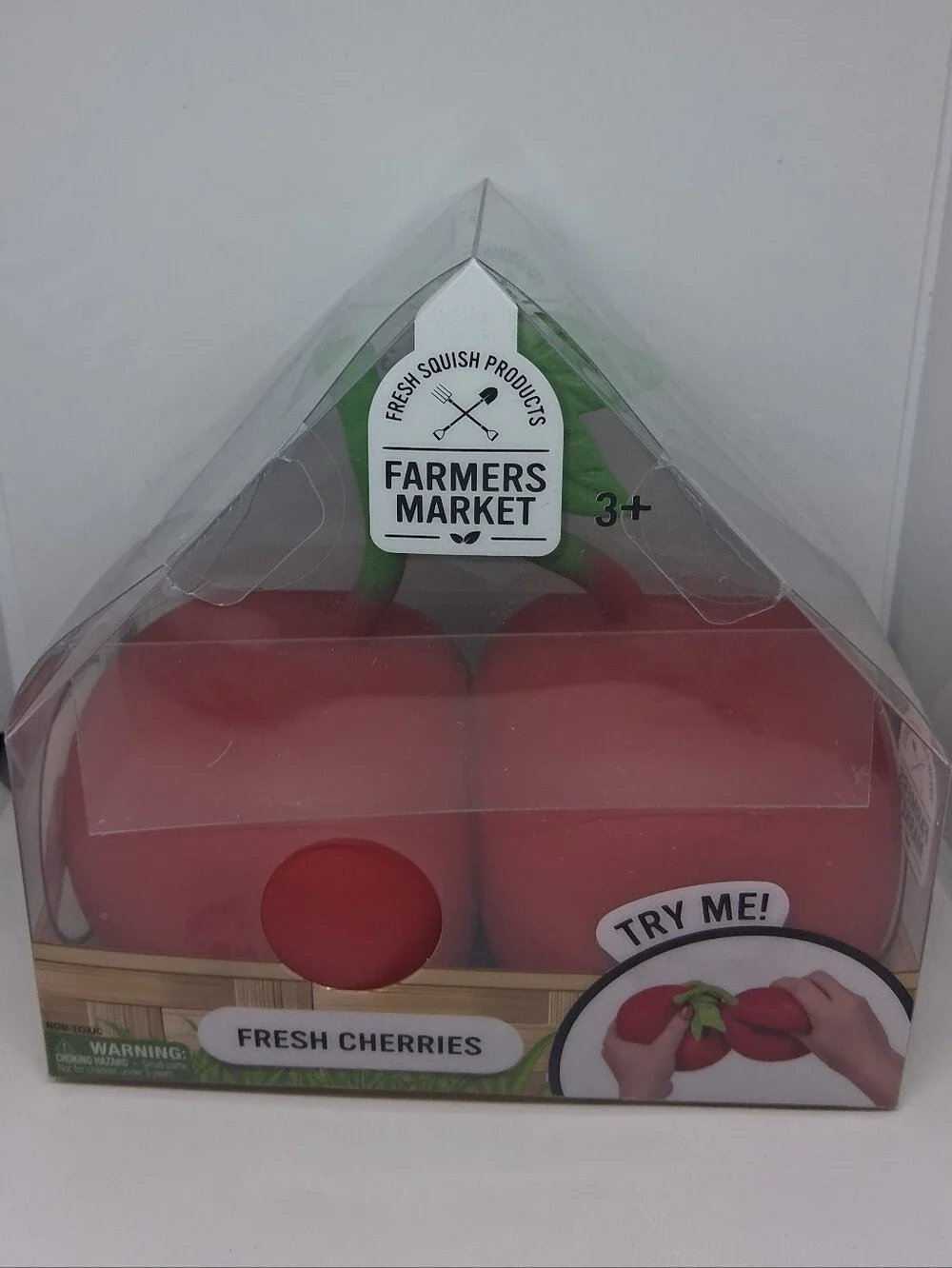Jumbo Fresh Cherries Squishy Toy - Red Cream Filled